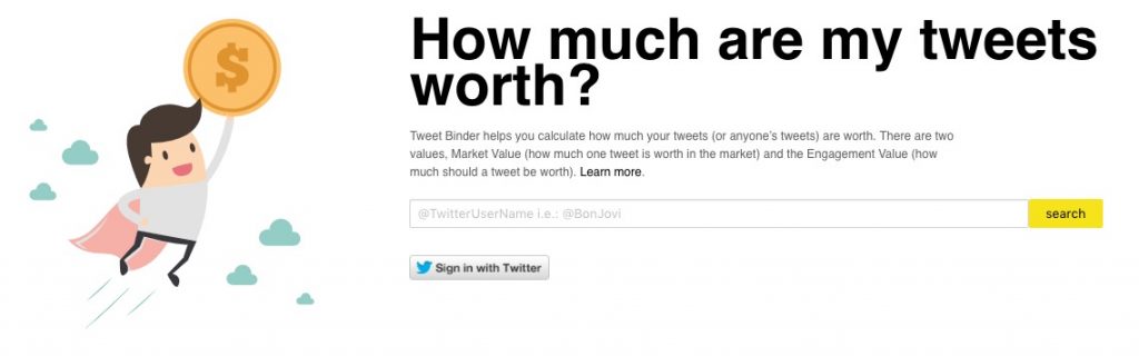 Analyze the value of a Twitter account