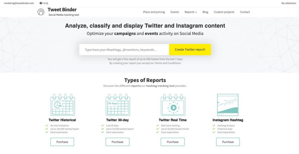 ensemble de données Twitter avec Tweet Binder