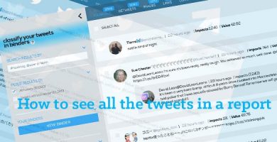 How to see the tweets in a report