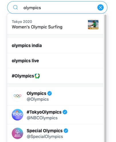 Twitter results Olympics