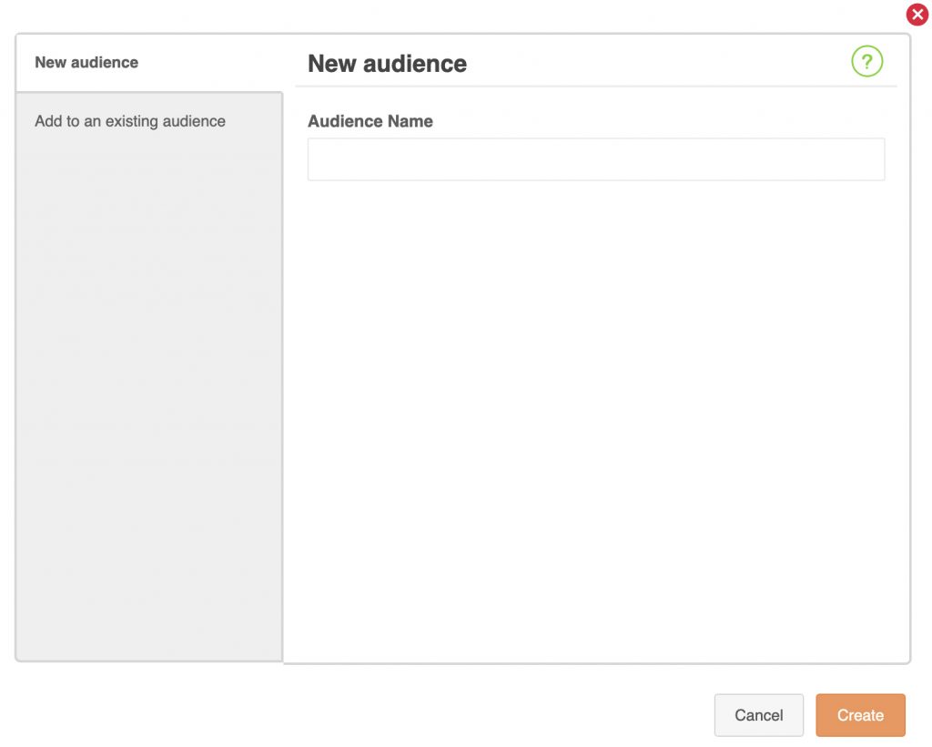 Audiense Connect - create new audience