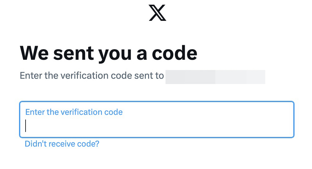X - verification code