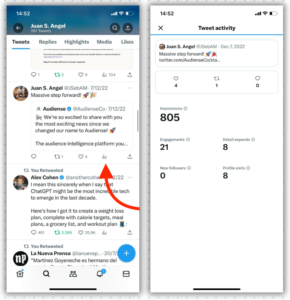 Twitter Analytics Dashboard How to access mobile