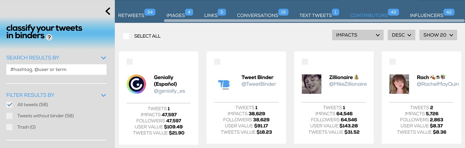 Tweet Binder - Twitter competitor analytics tool