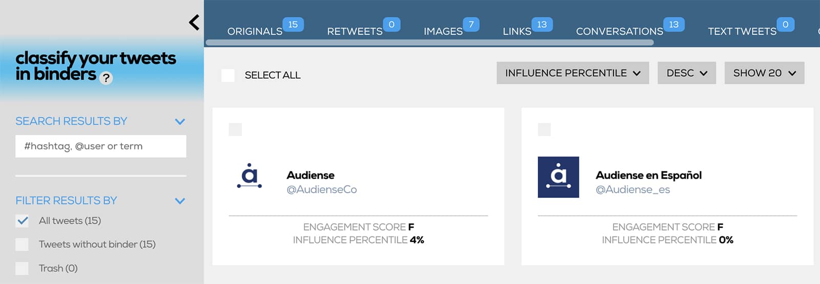 Tweet Binder - Twitter influencers dashboard